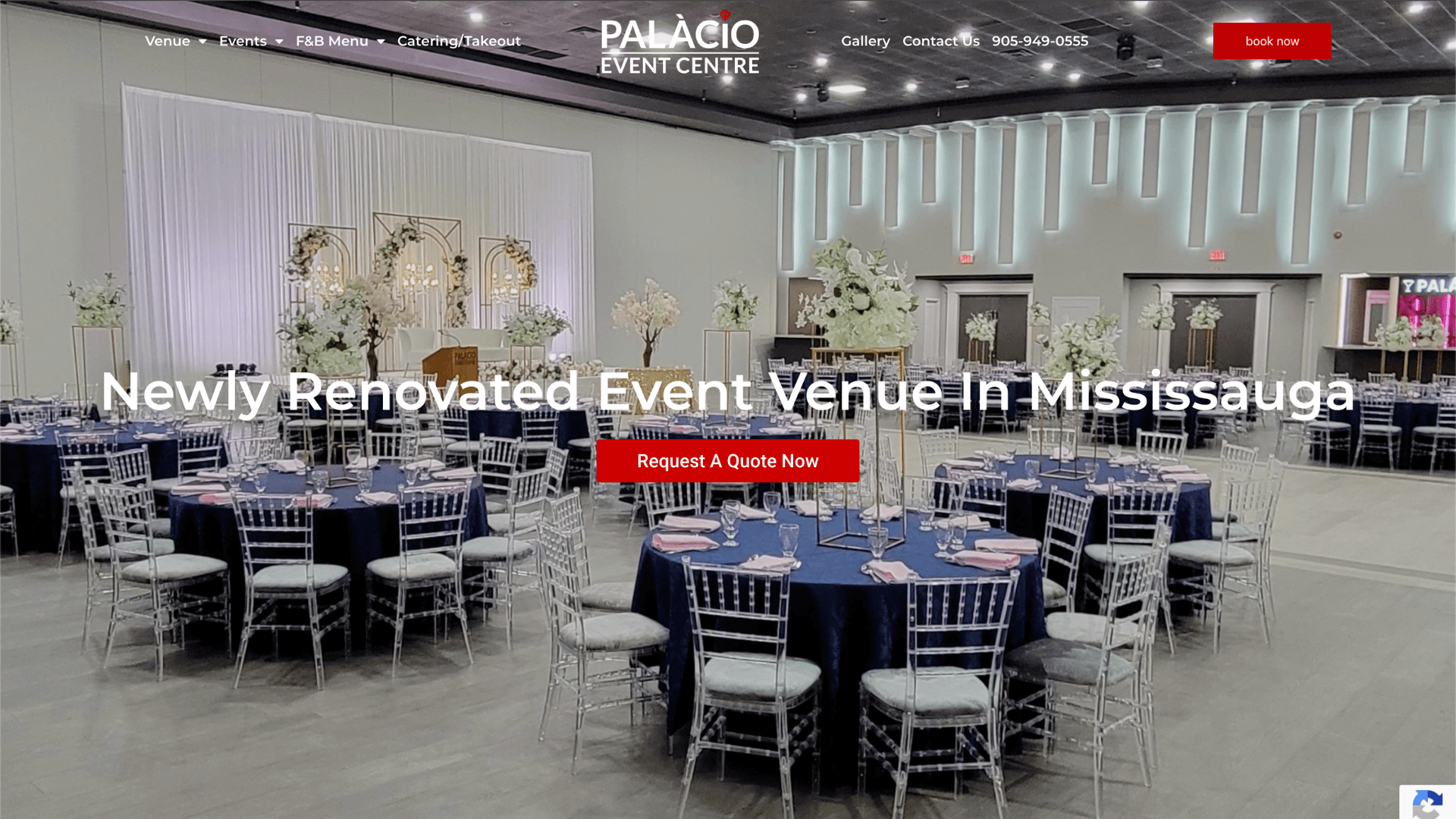 Palacio Event Centre's website